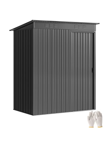Outsunny Geräteschuppen in Grau 159L x 106B x 181H cm