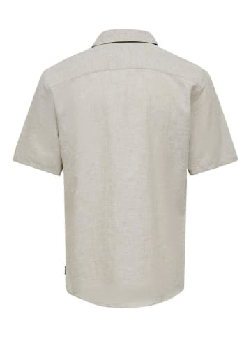 Only&Sons Halbarmhemd in chinchilla