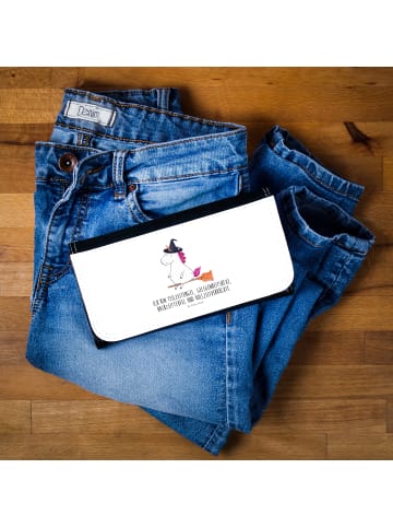 Mr. & Mrs. Panda Portemonnaie für Damen Einhorn Hexe mit Spruch in Weiß