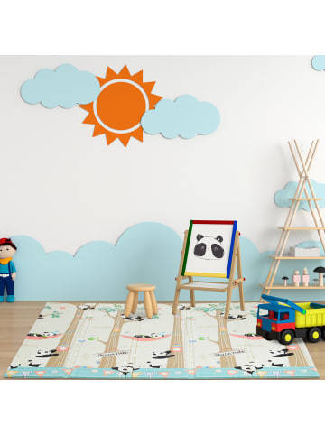 relaxdays Spielmatte "Tiere" in Bunt - (B)195 x (T)175 cm