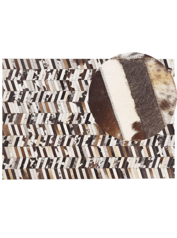 Beliani Patchwork AKYELE in Bunt/Weiß/Braun - (W) 160 x (H) 1 x (L) 230 cm