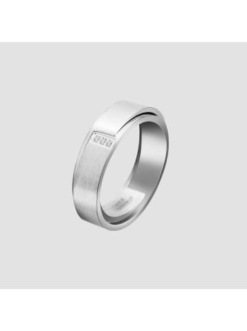 Adeliás Damen Ring aus Edelstahl mit Strass Steinchen in silber