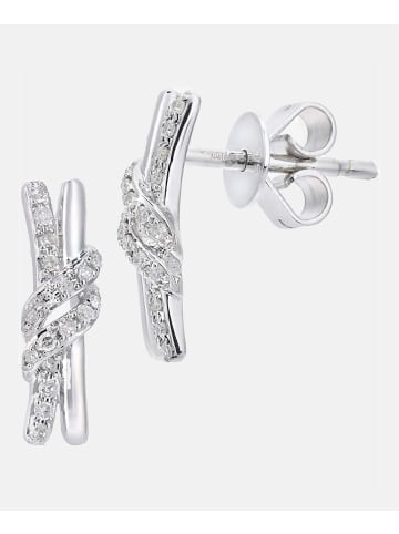 Diamant L'éternel Ohrringe aus 375 Weißgold mit Diamant gedreht