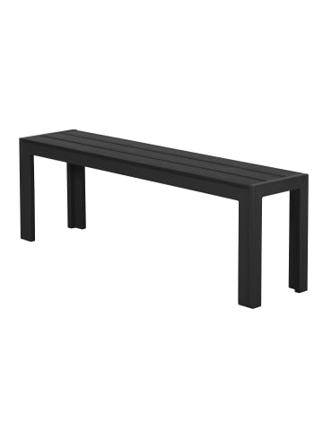 ebuy24 Gartenbank Ikky Schwarz 132 x 30 cm