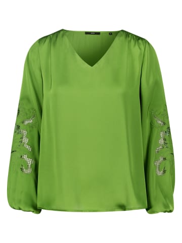 Zero  Satinbluse mit Stickerei in Patch GreenGreen