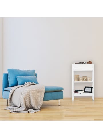 relaxdays Badregal in Weiß - (B)46 x (H)76,5 x (T)29,5 cm