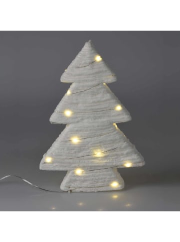 Home&Styling Collection Baum aus Stoff mit LED in Weiß, 30 cm
