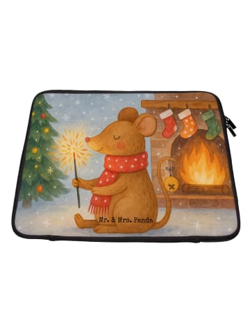 Mr. & Mrs. Panda Laptoptasche Maus Weihnachten Design ohne Spruch in Weiß