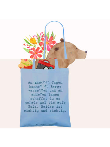 Mr. & Mrs. Panda Tasche Spruch Hoffnung und Ruhe mit Spruch in Sky Blue