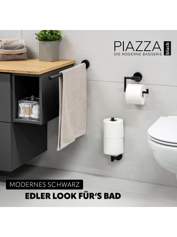 bremermann Teleskop-Handtuchstange PIAZZA BLACK 30 bis 50 cm