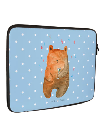 Mr. & Mrs. Panda Laptop Tasche Bär Party ohne Spruch in Blau Pastell