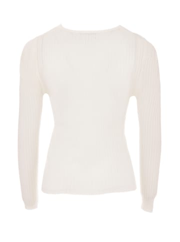 Sookie Damen Strickpullover in Wollweiss
