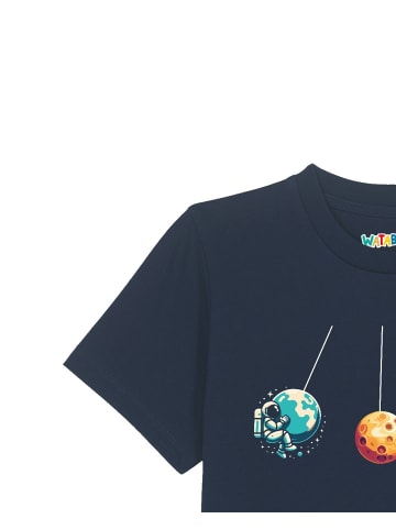 wat? Apparel T-Shirt Weltraumforscher in Dunkelblau