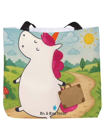 Mr. & Mrs. Panda Reisetasche Einhorn Koffer Design ohne Spruch in Weiß