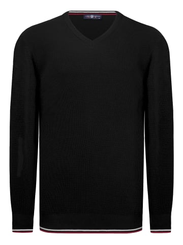 JIMMY SANDERS Pullover Mit V-Ausschnitt in Schwarz