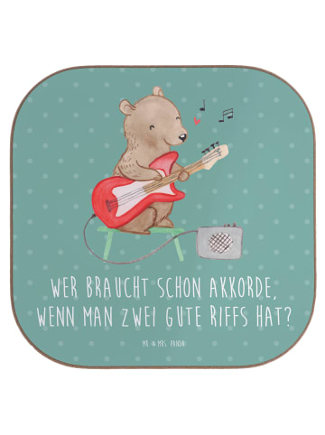 Mr. & Mrs. Panda Untersetzer Gläser E-Gitarre Zwei Riffs mit Spruch in Meeresbrise