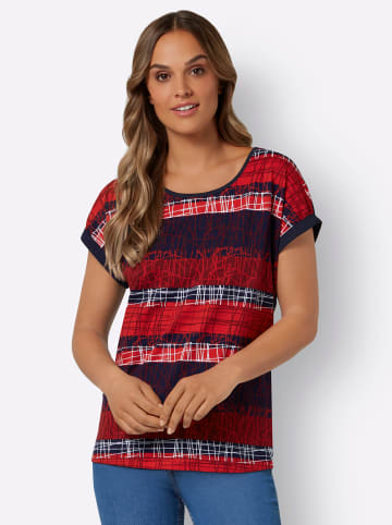 Sieh an! Kurzarmshirt in erdbeere-nachtblau-bedruckt