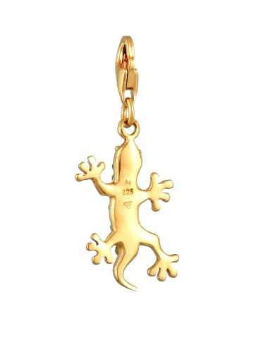 Nenalina Charm 925 Sterling Silber Gecko in Gold