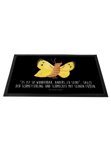 Mr. & Mrs. Panda Bodenvorleger Schmetterling Zitronenfalter mit ... in Schwarz