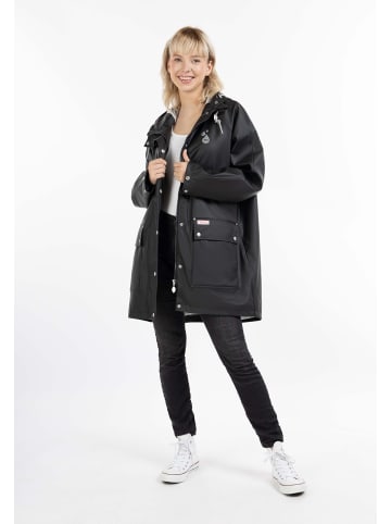 myMo Damen Oversized Regenmantel in Schwarz