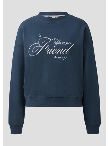 QS Sweatshirt in 58D2_tiefblau
