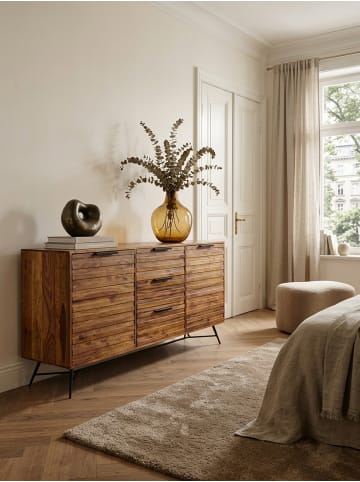 KADIMA DESIGN Design Sideboard NISHAN 160 x 40 x 88 cm Massiv Holz,