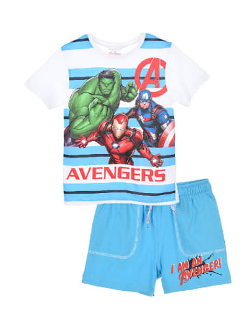 Avengers 2 tlg. Outfit: Schlafanzug Sommer in Blau