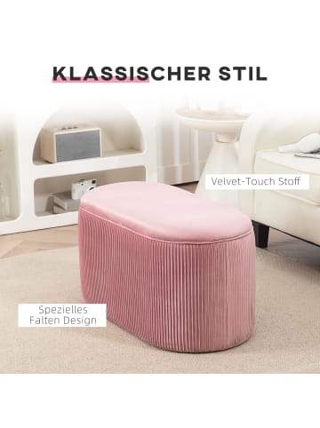 HOMCOM Sitzbank in Rosa 81L x 40B x 41H cm
