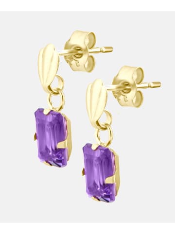 Vanlere Ohrhänger aus 375 Gelbgold mit Amethyst