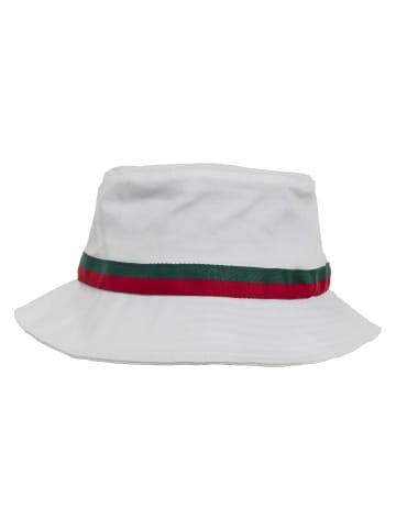  Flexfit Bucket Hats in white/firered/green