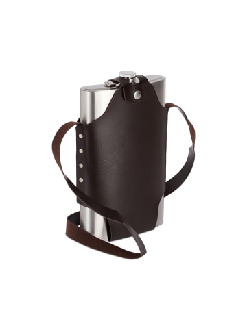 relaxdays Flachmann 1,8l in Silber