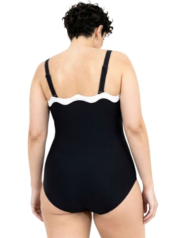 Ulla Popken Badeanzug in schwarz