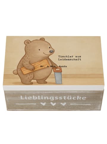 Mr. & Mrs. Panda Dekokiste Tischler Leidenschaft Design mit Spruch in Weiß