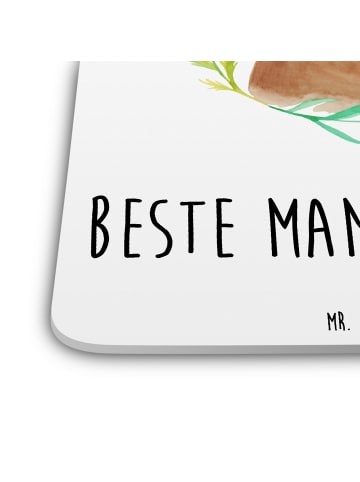 Mr. & Mrs. Panda Coaster Bär Königin mit Spruch in Weiß