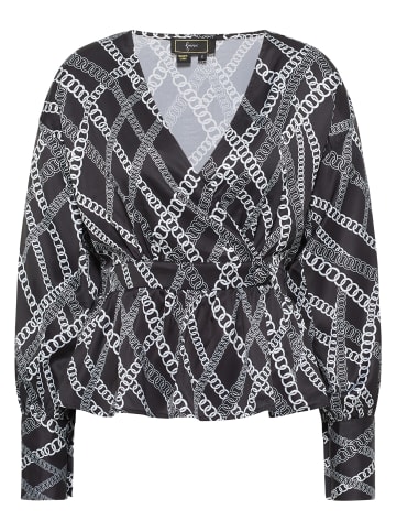 faina Damen Bluse in Schwarz Weiss