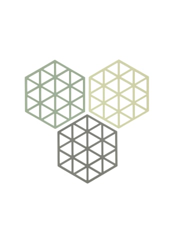 Zone Denmark Untersetzer Triangles in Rosemary/Matcha/Olive Taupe