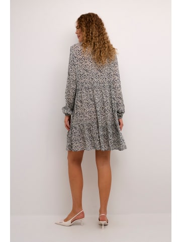 Kaffe Kleid KAsally Loose fit in Feather Gray Petit Leaf