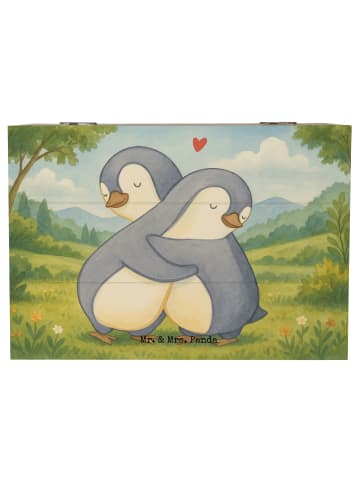 Mr. & Mrs. Panda Dekokiste Pinguine Kuscheln Design ohne Spruch in Weiß