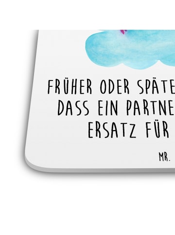 Mr. & Mrs. Panda Coaster Einhorn Verliebt mit Spruch in Weiß