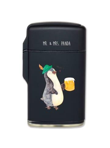 Mr. & Mrs. Panda Gasfeuerzeug Pinguin Bier ohne Spruch in Schwarz