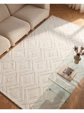 Beliani Kurzflor KEVIREL in Weiß - (W) 160 x (L) 230 cm