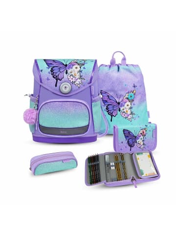 Belmil 5tlg-Set: Premium Schulranzen Compact Plus Serenity in Lila H37xL30.5xT19 cm