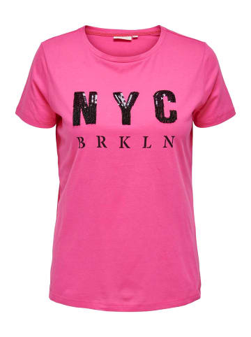 ONLY Carmakoma T-Shirt 'Glammy' in pink