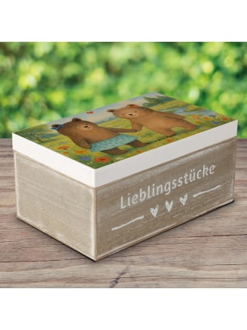 Mr. & Mrs. Panda Box mit Deckel Bär Freundin Design ohne Spruch in Weiß