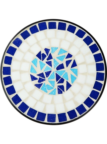 tectake Balkontisch zum Einhängen, 30 x 30 x 61,5 cm, Mosaik und Zement