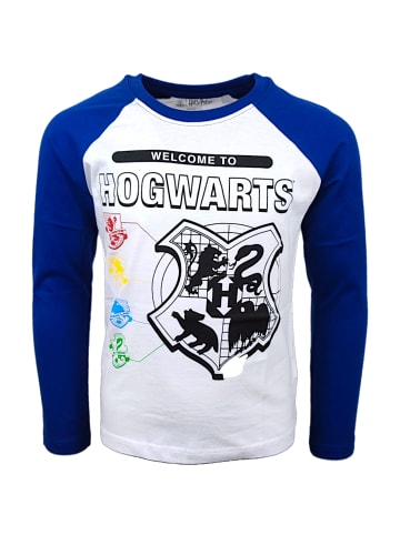 Harry Potter Langarmshirt Harry Potter Hogwarts in Weiß