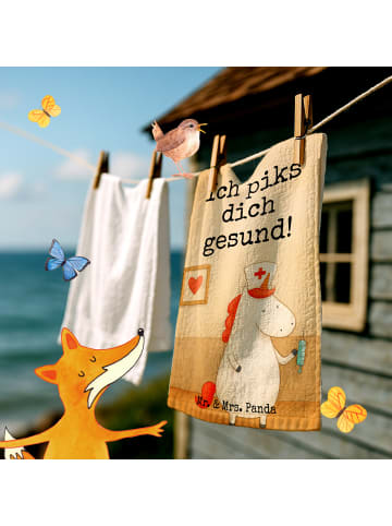 Mr. & Mrs. Panda Mini-Handtuch Einhorn Krankenschwester Design m... in Weiß