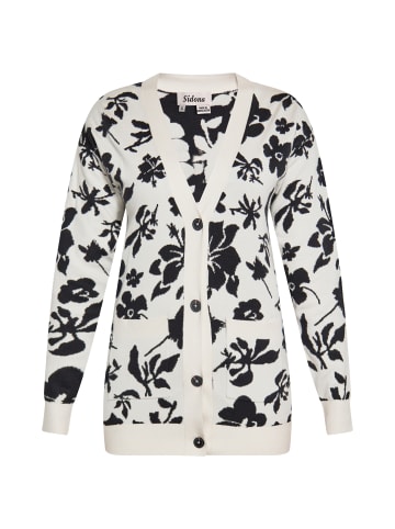Sidona Damen Cardigan in WOLLWEISS SCHWARZ