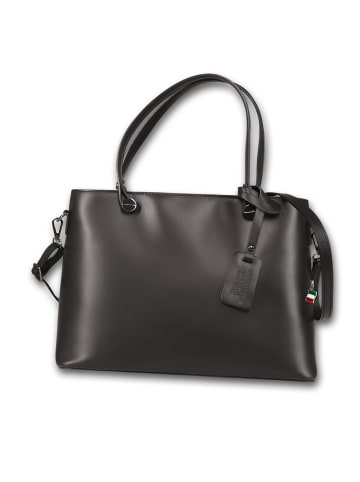 Florence Leder Schultertasche Florence Tasche schwarz ca. 37cm