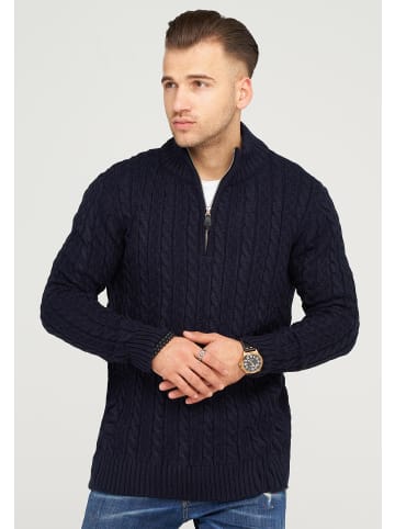 behype Pullover CILIAN HENLEY in Navy